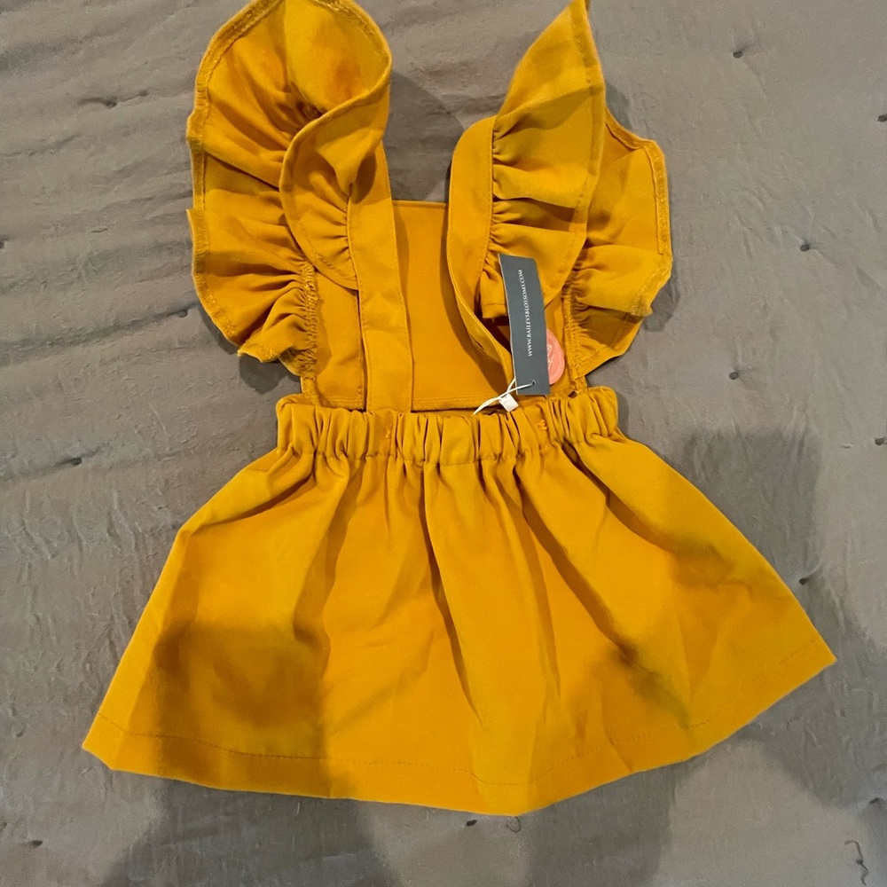 Yellow coverall dress